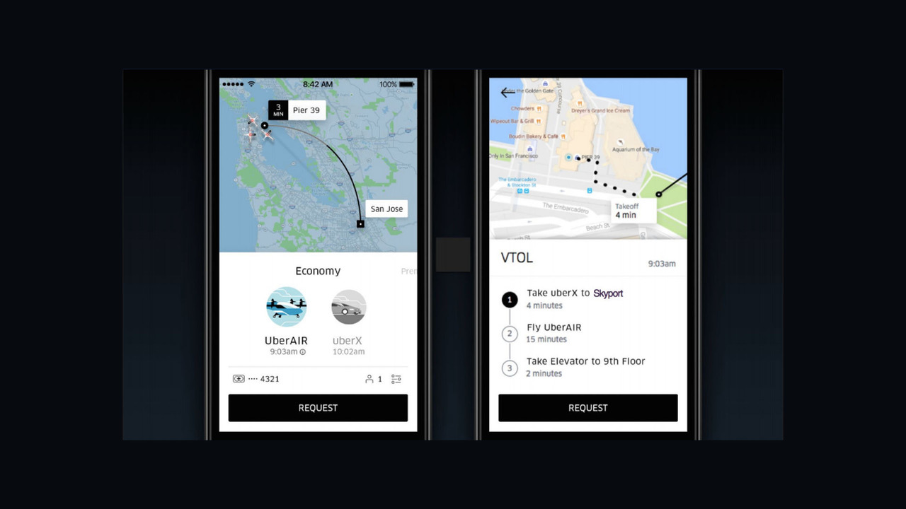 Летящите таксита на Uber идват през 2020